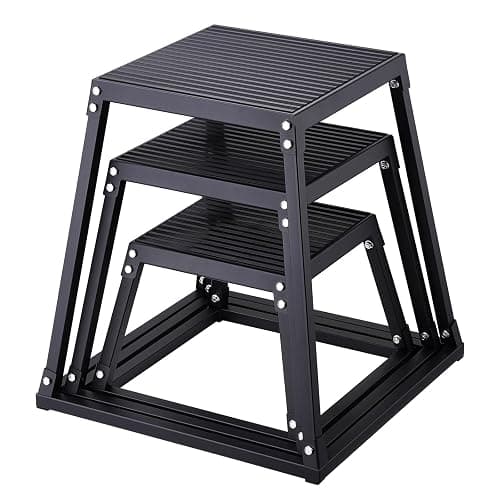 VEVOR Plyometric Jump Box, 18 Inch Plyo Box, Steel Plyometric Platform and Jumping Agility Box, Anti-Slip Fitness Exercise Step Up Box for Home Gym Training, Conditioning Strength Training - Image 1