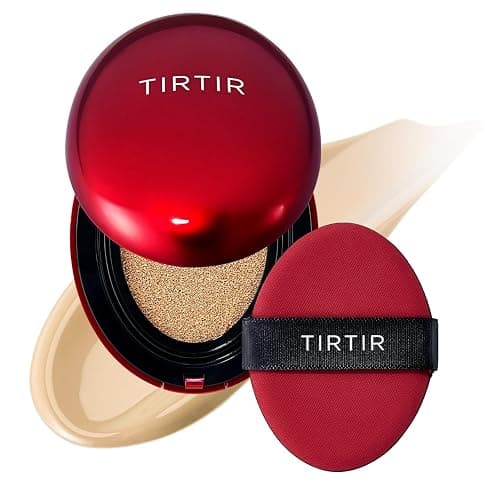TIRTIR Fit Red Cushion - Base de maquillaje en cojín, cobertura total, ligera, se adapta a la piel, acabado satinado, coreano, belleza, cubre tatuajes, construible - Image 1