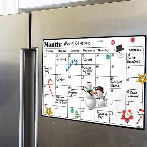 Fridge Calendar Magnetic Dry Erase Whiteboard Calendar for Refrigerator Planners 16.9 Inches X 11.8 Inches - Image 1