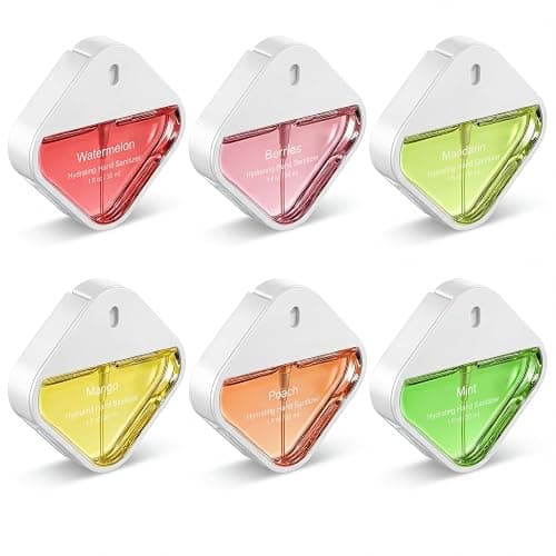 Dansib 6 Pcs Power Mist Hydrating Hand Sanitizer Spray Bulk Travel Size Hand Sanitizer Spray Pocket 1 oz Square Card Bottle for Daily Use Thank You Gifts for Nurse Teacher Coworker Staff Mother's Day - Image 1
