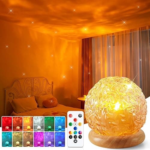 Mubarek Ambient Lighting, 3-in-1 Sunset & Ocean & Northern Lights Projector, 216 Modes Mood Lighting with Remote, Dimmable, Quiet Led Lights for Bedroom,Kids/Teen Girl/Boy Gifts, Room Decor - Image 1