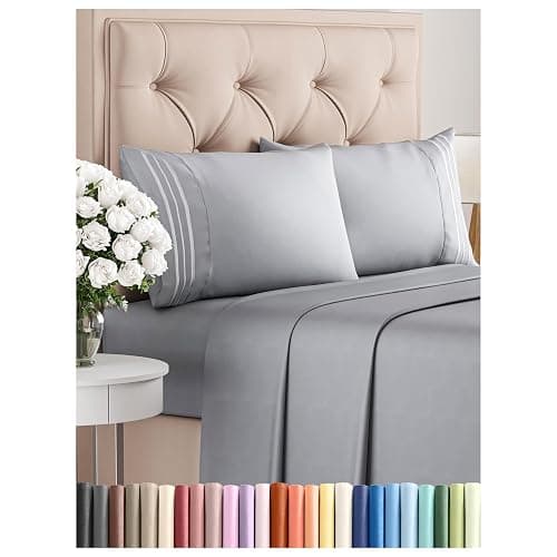 Queen Size 4 Piece Sheet Set - Comfy Breathable & Cooling Bed Sheets Set - Hotel Luxury Bedding for Women, Men, Kids, Teens, Boys & Girls - Deep Pockets, Soft and Wrinkle Free - Oeko-Tex - Steel Blue - Queen - 05 - Steel Blue - Image 1