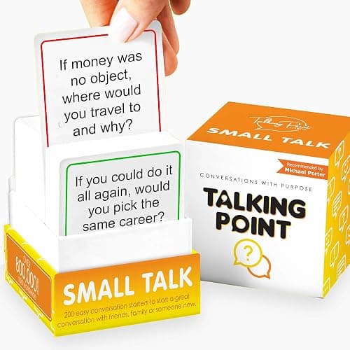 200 Icebreaker Conversation Cards - Improve Your Small Talk & Make Deep Connections - Perfect for Parties, Gatherings & More - Always Have Something to Say - Discuss Fun Questions & Interesting Topics - Image 1