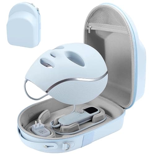 Face Mask Case Compatible with Shark CryoGlow LED Face Mask, Detachable Molded Fixed Grooves & Shock-Absorbing EVA Lining, Hard Shell Protective with Handle & Adjustable Shoulder Strap(Case Only) - Image 1