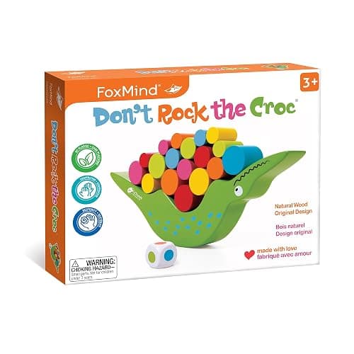 Foxmind Games Don't Rock The Croc, Toddler Boy Girl Games, Kids Games 3-5, Multiplayer 3 Year Old Board Games for Family Fun - Image 1
