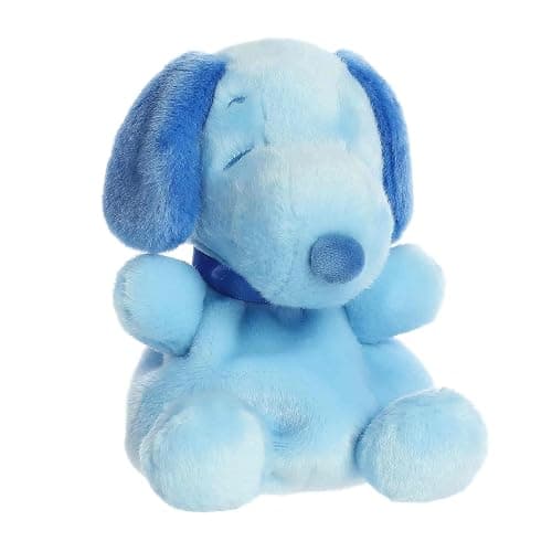 Aurora® Adorable Peanuts® Snoopy Color Collection Palm Pals™ Stuffed Animal - Officially Licensed Toys for All Snoopy Fans - Nostalgic Gift for Adults and Birthday Celebrations - Blue 5 Inches - Image 1