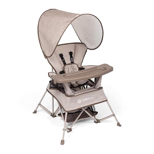 Baby Delight Go with Me Venture Portable Chair | Indoor and Outdoor | Sun Canopy | 3 Child Growth Stages | Sandstone - Image 1