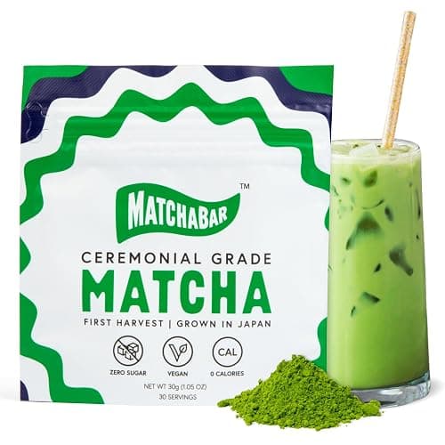 Matchabar Matcha Powder (30g) - Ceremonial Grade Authentic Japanese Matcha Green Tea - Matcha Green Tea Harvested in Japan - Matcha Tea Powder Latte - Zero Sugar, Vegan & 0 Calories - Image 1