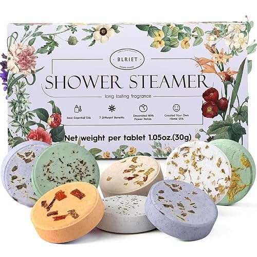 Shower Steamers Aromatherapy BLRIET 8 Pack Gifts for Women, Birthday Christmas White Elephant Gifts Stocking Stuffers for Adults Her Mom Him Home Spa Gym Natural Essential Oil Self Care Relaxation - Image 1
