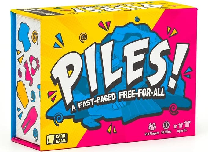 Lost Boy Entertainment Piles – Card Games – Family Games – for Kids 8 and Up – for Adults – Family Game Night – Travel & Memory Game – Party Games – 10 Mins - Image 1