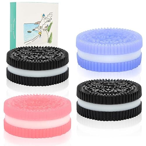 4 Pcs Squishy Fidget Toys, Cute Cookie Sensory Toys for Kids with Autism, Squishies Stress Relief Fidgets Toys for Adults, Party Favor Gift - Image 1