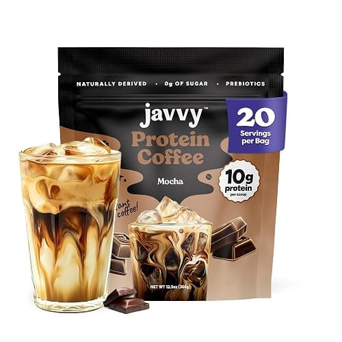 Mocha Protein Iced Coffee - Premium Whey Protein & Instant Iced Coffees - 100% Natural Cold Brew Coffee - Zero Artificial Flavors & Sweeteners, 80 mg Caffeine Per Serving, 0g of Sugar, 20 Servings - Mocha - Image 1