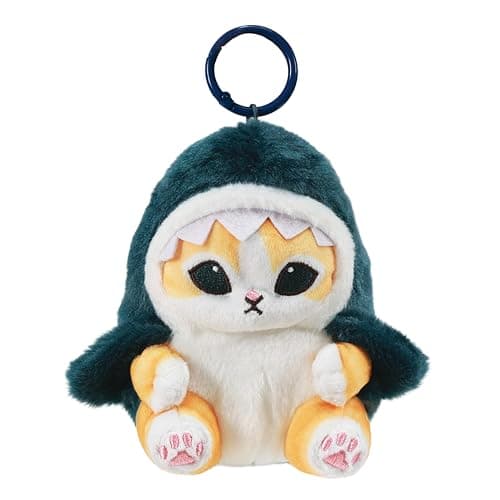 Blue Sky Studios Mofusand - Peluche a forma di gatto con squalo, morbido peluche Kawaii, da collezione, regalo con licenza ufficiale - Image 1