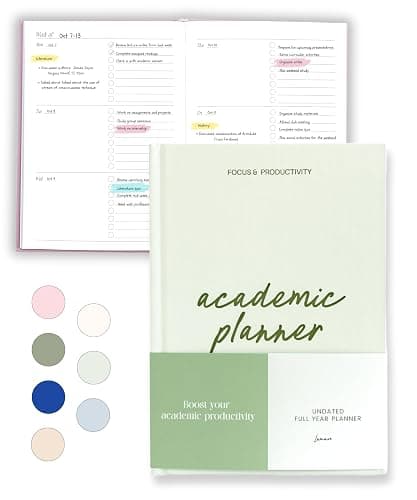 Lamare Academic Planner 2026-2027 – Undated Weekly College Student Planner for Homeschool, High School, College & Nursing Students - Image 1