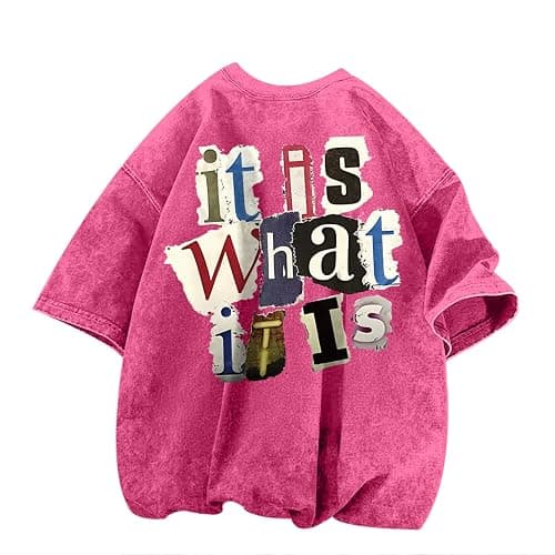 Zoemghc Men's Graphic Tees Funny Letter Print Vintage Oversize T Shirts Acid Wash Shirt Streetwear Rapper Casual Tee Top - Image 1