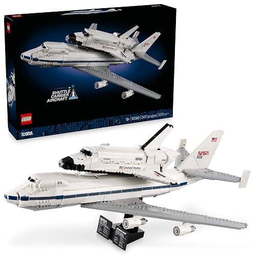LEGO Icons Shuttle Carrier Aircraft Building Set for Adults - Spaceship & Airplane Model Kit for Adults, Ages 18+ - Air & Space Decor - Gift Idea for Men & Women - 10360 - Image 1