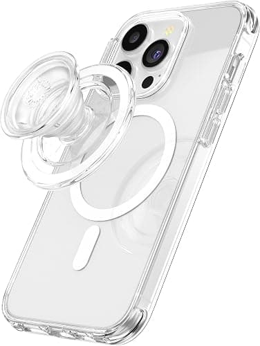 PopSockets Phone Grip Compatible with MagSafe, Adapter Ring for MagSafe Included, Phone Holder, Wireless Charging Compatible - Clear - Clear - small - MagSafe - Image 1