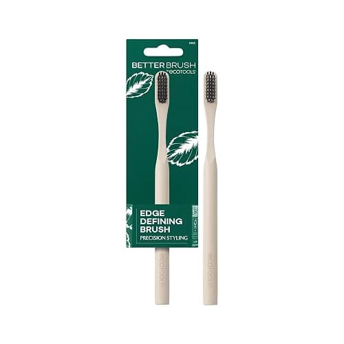 EcoTools Edge Defining Hairbrush, For Precision Styling, Tame Edges, Baby Hair, & Frizz, Dense Synthetic Bristles, Small Brush Head To Style Hairline, Renewable Bamboo, Cruelty-Free, 1 Count - Image 1