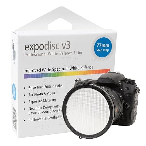 ExpoDisc v3 Professional White Balance Filter (77mm) - Save Time Editing with a Quick and Easy White Balance - Image 1