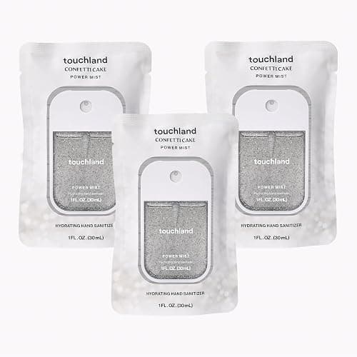 Touchland Hydrating Hand Sanitizer Spray – Confetti Cake Trio Set, Dye Free – 3 x 1 FL OZ Travel Size Mists - Image 1