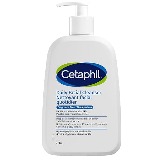 Cetaphil Daily Facial Cleanser Fragrance Free (473ml) - Deep Cleansing Face Wash, Ideal for Normal to Combination to Oily Skin, Dermatologist Tested - Image 1