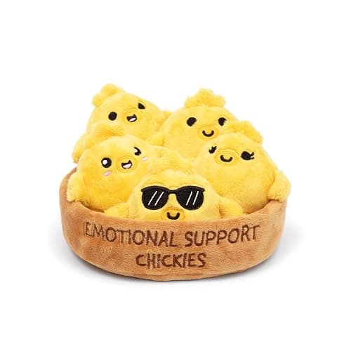 Emotional Support Chickies by Relatable, Cuddly Stuffed Animals and Toys, Squishy Toys and Plushies, Great Gift Ideas for Loved Ones of All Ages, Includes 5 Plushies with Carrying Basket - Image 1