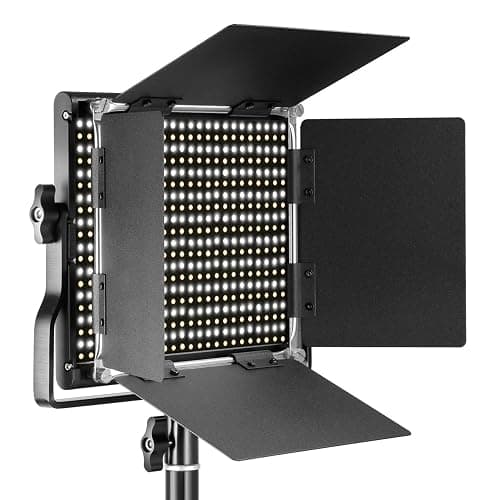 Neewer Professional Metal Bi-Color LED Video Light for Studio, YouTube, Product Photography, Video Shooting, Durable Metal Frame, Dimmable 660 Beads, with U Bracket and Barndoor, 3200-5600K, CRI 96+ - Image 1