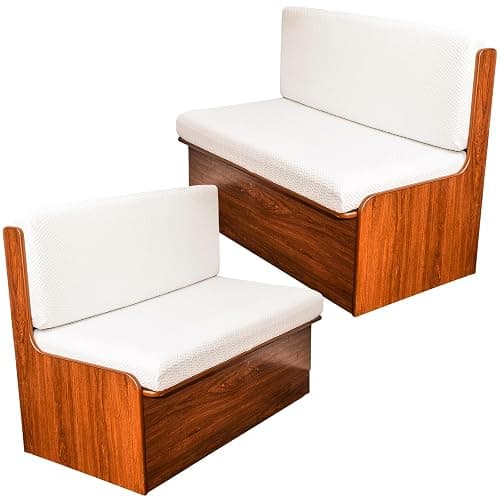 CRFATOP 4pc RV Dinette Cushion Covers Soft Camper Booth Seat Slipcover,32 | 2 Bench Cover & 2 Backrest Cover, Stretch Camper Cushion Couch Covers, Washable Slipcovers for RV Camper Car Bench - Image 1