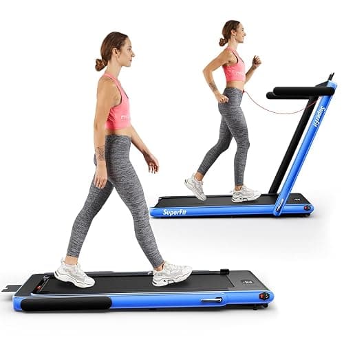 Goplus 2 in 1 Folding Treadmill, 2.25HP Superfit Under Desk Electric Treadmill, Installation-Free with Remote Control, APP Control and LED Display, Walking Jogging for Home Office - Image 1