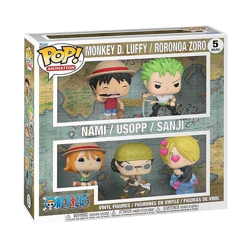 Funko Pop! Animation: One Piece - Monkey D. Luffy/Roronoa Zoro/Nami/Usopp/Sanji, 5-Pack - Collectable Vinyl Figure - Gift Idea - Official Merchandise - Toys for Kids & Adults - Image 1