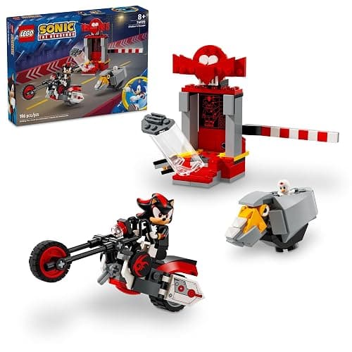 LEGO Sonic The Hedgehog Shadow The Hedgehog Escape Building Set, Motorcycle Toy, Video Game Character Figures, Sonic Toy for Kids, Gift for Gamers Ages 8 Plus, 76995 - Image 1