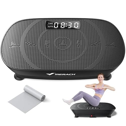 MERACH Vibration Plate Exercise Machine, Whole Body Workout Equipment for Women, Bluetooth and Silicone Pedal, Vibration Plate with Auto Mode, Vibrate Fitness Platform for Home - Image 1