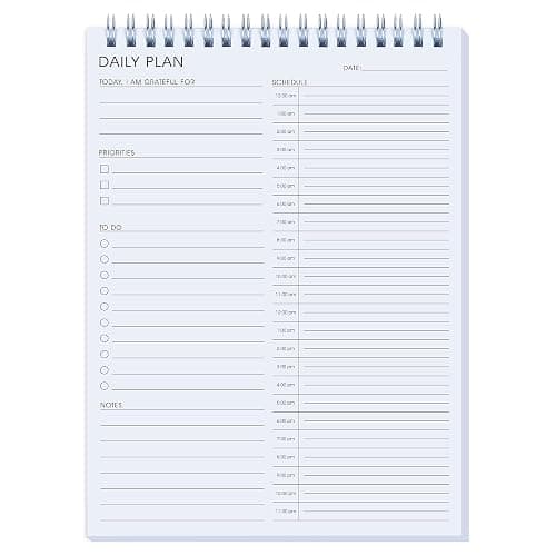 24 Hour Daily Planner - To Do List for Work & Personal Life, Productivity Everyday Planner, Daily Schedule, 6.5 x 9.8 - Image 1