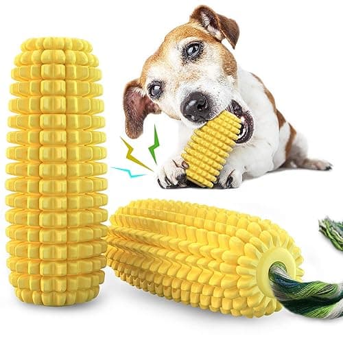 Carllg Dog Chew Toys for Aggressive Chewers, Indestructible Tough Durable Squeaky Interactive Dog Toys, Puppy Teeth Chew Corn Stick Toy for Small Medium Large Breed - Image 1