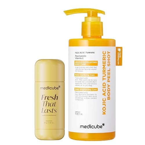medicube Kojic Smooth & Bright Body Duo: Kojic Body Peel Shot & Vanilla Pistachio Deodorant Stick | Gentle Exfoliation, Brightening Care & Odor Control | Korean Body Care - Image 1