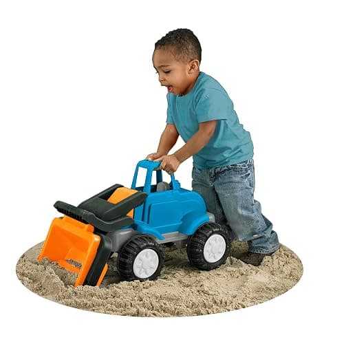 American Plastic Toys Gigantic Loader Truck with Tilting Loading Dump Bucket, Knobby Wheels, and Metal Axels for Indoors or Outdoors Play - Image 1
