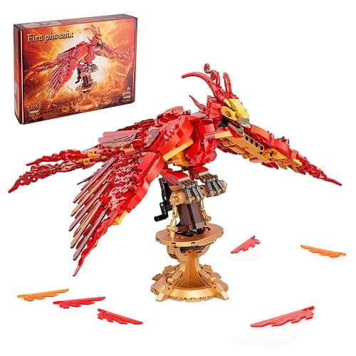Moc Fire Phoenix Building Set,Compatible with Lego STEM Magic Phoenix Collection Model for Adults,Ideas Bird Toy Gift for Kids Boys and Girls Fans Ages 8+ 938 PCS - Image 1