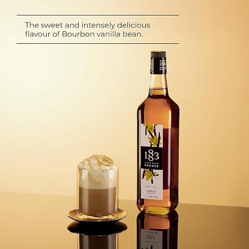 1883 Maison Routin Premium Vanilla Syrup – Classic Coffee Syrup for Lattes, Milkshakes & Cocktails, Vegan-Friendly, No Artificial Colours, 1L Glass Bottle - Image 1