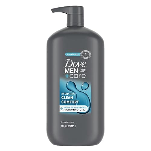 DOVE MEN + CARE Body and Face Wash Hydrating Clean Comfort Men's Body Wash with 24-Hour Nourishing Micromoisture Technology 30 oz - Image 1