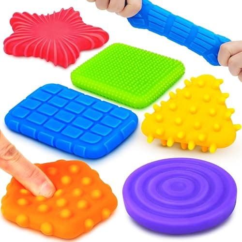 Squishy Sensory Toys for Kids Toddlers: Super Soft & Textured Sensory Fidget Toy for Autistic Children Special Needs | Stress Calming Toys for Kids | Baby Stocking Stuffers Fidget Toy for Autism, ADHD - A - Image 1