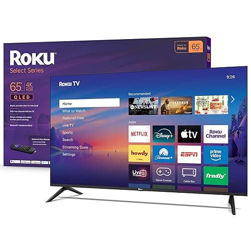 Roku Smart TV 2026 – 65-Inch Select Series, 4K QLED TV – Roku TV with Voice Remote – Flat Screen QLED Television with Wi-Fi for Streaming Live Local News, Sports, & Movies – Bluetooth Headphone Mode - Image 1