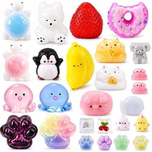 26 PCS Squishy Toys Set, Squeeze Fidget Toys for Kids and Adults, Soft Sensory Stress Relief Squishies, Party Favors, Classroom Rewards, Birthday Gifts for Boys and Girls - Image 1