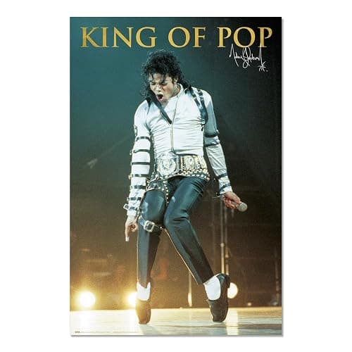 Grupo Erik Michael Jackson Bad Poster | 24x36 inch Full Colour Michael Jackson Gifts Merchandising Posters Wall Art Ideal Room Decor - Image 1