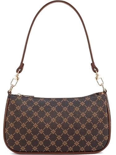 NIUEIMEE ZHOU Shoulder Bag for Women Retro Vegan Leather Classic Clutch Tote HandBags Purses with Zipper Closure - Image 1