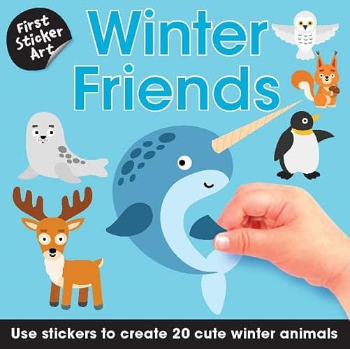 First Sticker Art: Winter Friends: Color By Stickers for Kids, Make 20 Pictures! (Perfect Christmas Gift, Stocking Stuffer for Ages 3+) - Image 1
