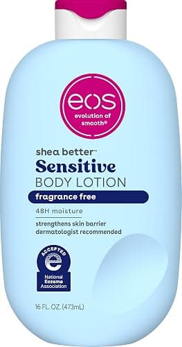 eos Shea Better Sensitive Skin Body Lotion - Fragrance-Free, 48-Hour Moisture Eczema Cream & Dry Skin Relief, Vegan, 16 fl oz (Packaging may vary) - Image 1