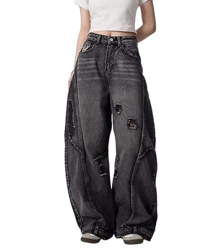 BeRamg Baggy Jeans for Woman Men High Waisted Barrel Leg Jeans Trendy Boyfriend Denim Pants Vintage Streetwear Clothes - Image 1