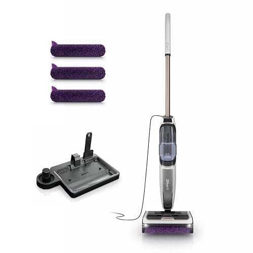 Shark Steam Pickup 3-in-1 Steam Mop Picks Up Debris, Deep Scrubs, & Steam Sanitizes - All At Once, Lightweight Steam Cleaner for Home, Steam Cleaner for Hardwood, Tile & Laminate, White, SD205CCO (Renewed) - Image 1