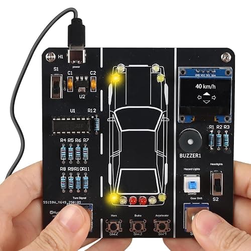 MIOYOOW DIY Car Driving Simulation Soldering Practice Kit, Electronics Project Car Driver Simulator Solder Project Kit for High School & College Students Learning - Image 1
