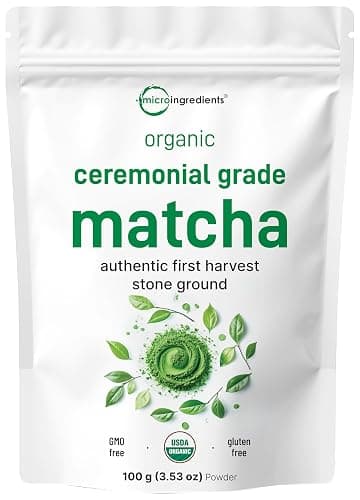 Organic Ceremonial Grade Matcha Powder, 100g | 100 Servings | Premium First Harvest Authentic Japanese Origin | 100% Pure Barista-Grade Sugar-Free Matcha Green Tea For Latte, Beverage & Baking - Image 1